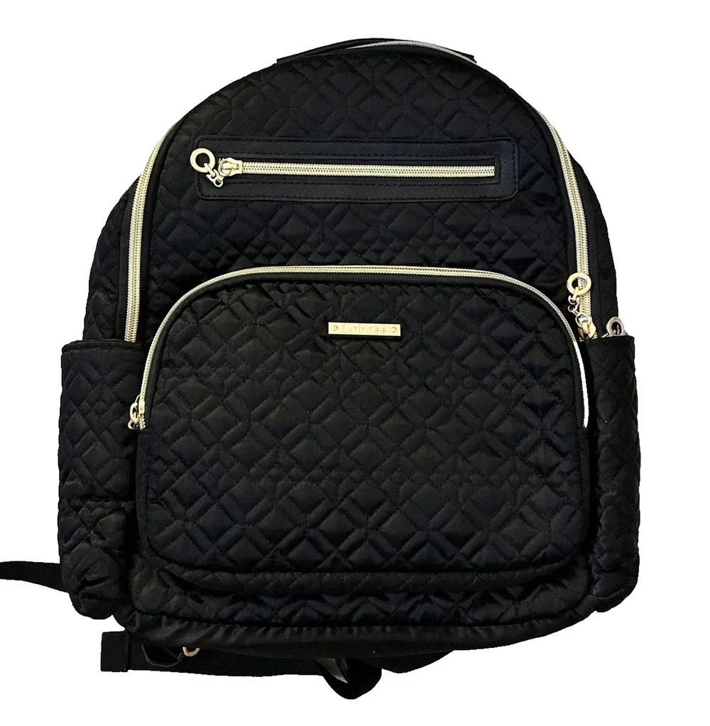 Lokass Women’s Quilted Backpack with Gold Zippers - Stylish Casual Daypack